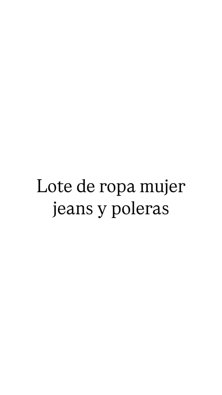 Lote de ropa mujer - 1