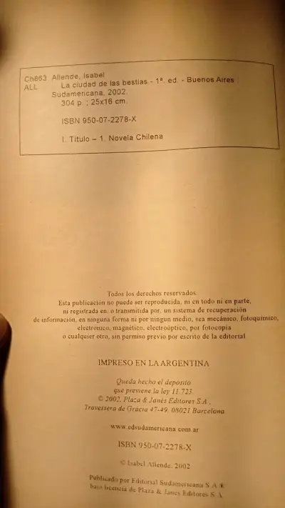 Libro 'La Ciudad de las Bestias' de Isabel Allende - miniatura 3