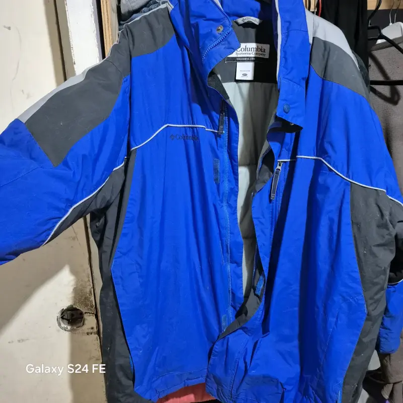 Chaqueta impermeable azul Columbia para hombre - 1