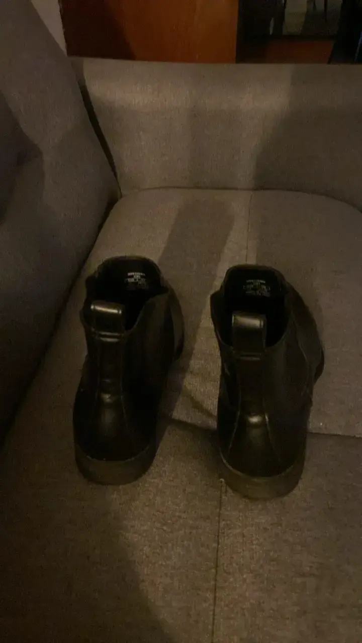 Botines de cuero negro para hombre - 6