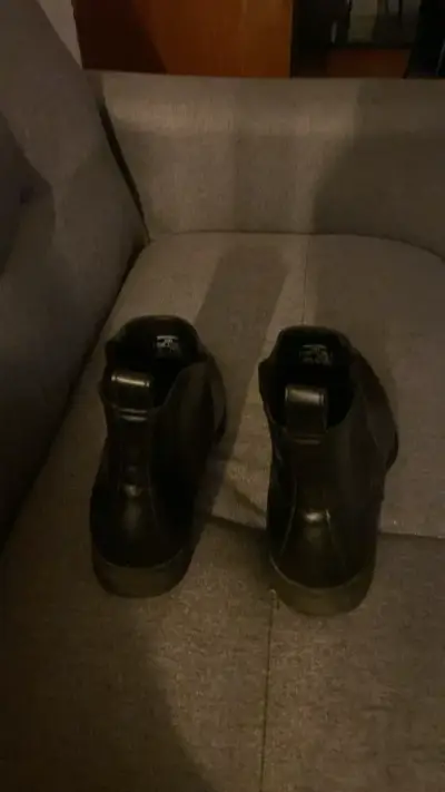 Botines de cuero negro para hombre - miniatura 6