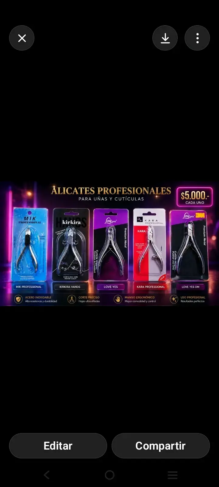 Alicates Profesionales para Uñas y Cutículas