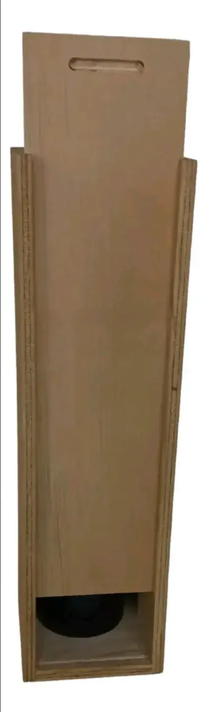 Caja de madera para botellas con asa de cuerda - 3