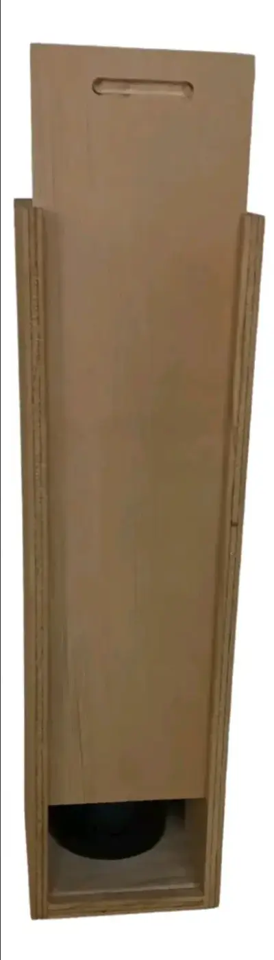 Caja de madera para botellas con asa de cuerda - miniatura 3
