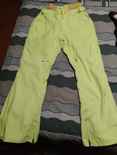 Pantalones de esquí amarillos para mujer - miniatura 1