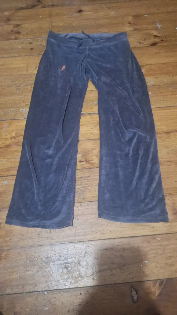Pantalones de terciopelo azul para mujer