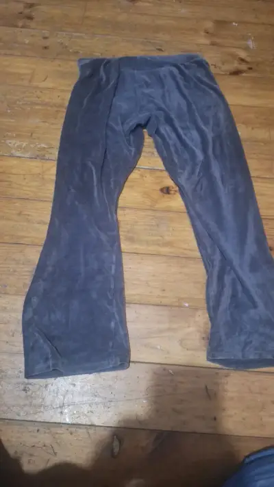 Pantalones de terciopelo azul para mujer - miniatura 2