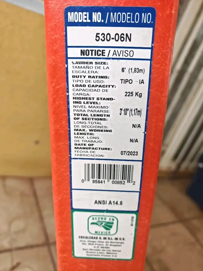 Escalera doble de fibra de vidrio Cuprum 1.83m - 3