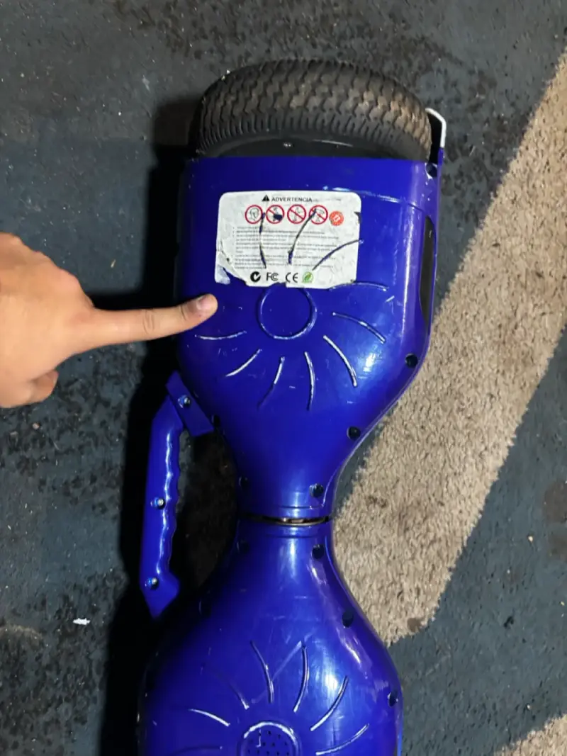 Permuto Hoverboard eléctrico azul con ruedas LED - 4