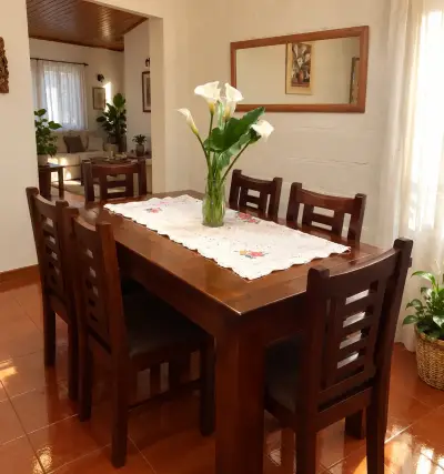 Juego de Comedor de Madera para 6 Personas - miniatura 1