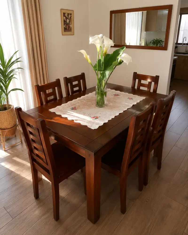Juego de Comedor de Madera para 6 Personas - 2