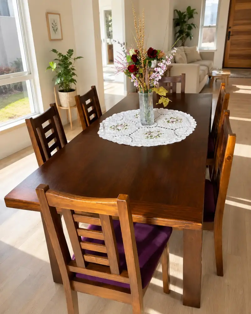 Juego de Comedor de Madera para 6 Personas - 3