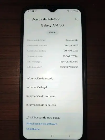 Samsung Galaxy A14 5G en buen estado - miniatura 2