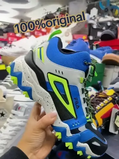 Zapatillas deportivas Fila azul y verde - miniatura 1