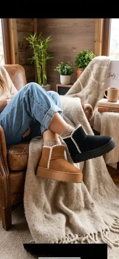 de invierno para mujer en negro marrón - miniatura 1