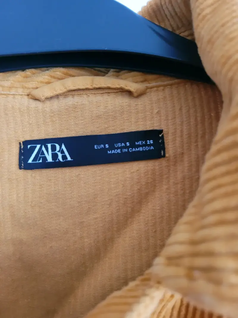 Chaqueta Zara de pana mostaza para mujer - 2