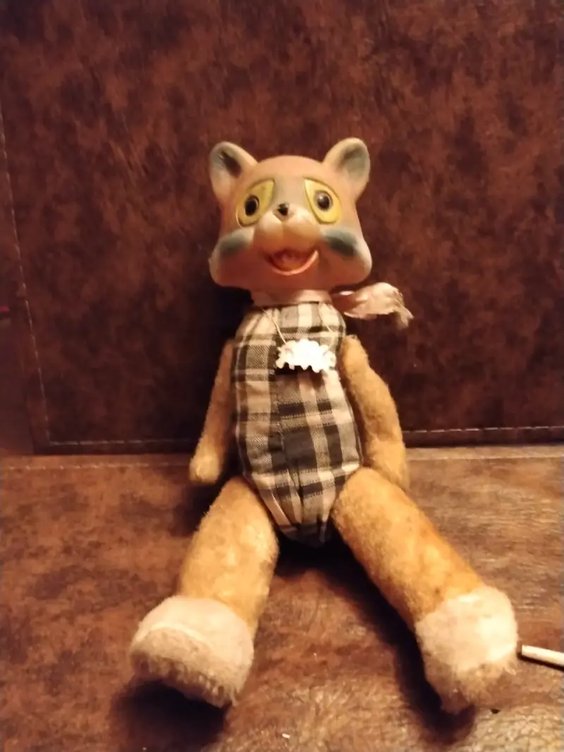 Muñeco de felpa vintage con campana - 2