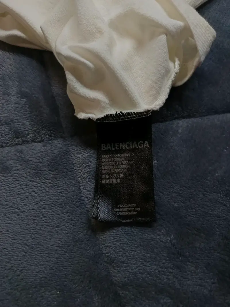 Polera Balenciaga blanca con logo - 5