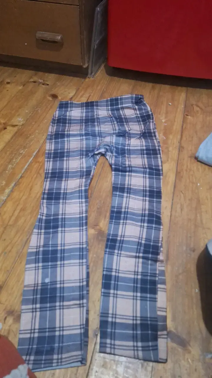 Pantalones de tela escocesa para mujer