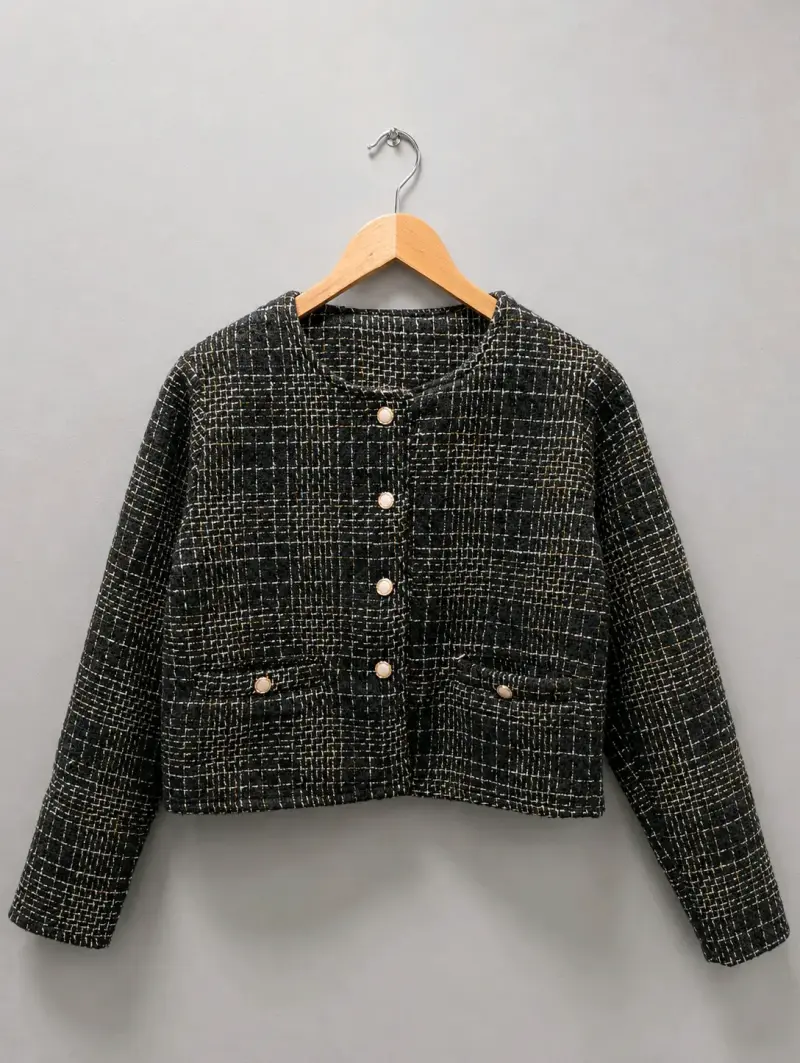 Chaqueta tweed mujer estilo Chanel - 1