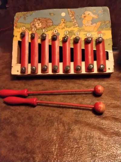 Xilófono infantil de madera con baquetas - miniatura 2