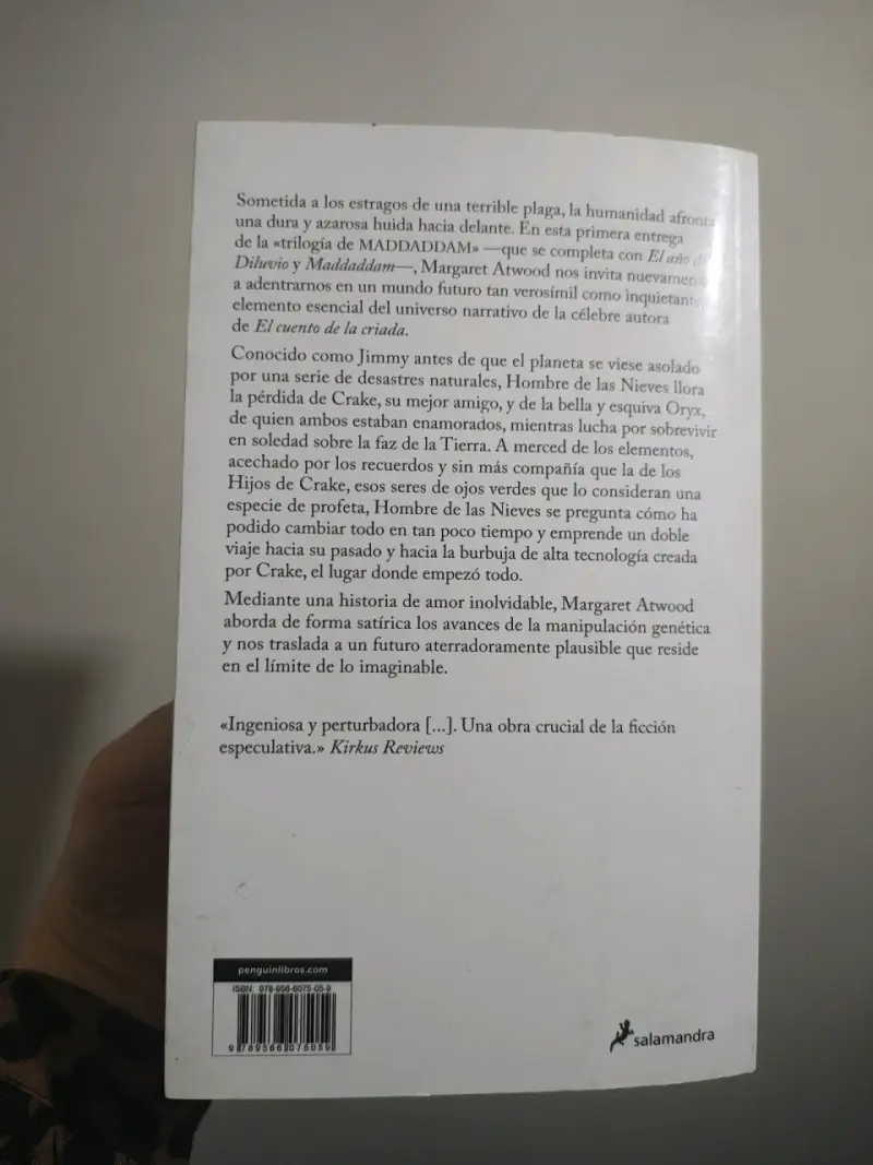 Libro 'Oryx y Crake' de Margaret Atwood - 2