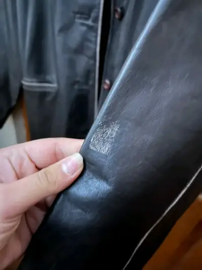Chaqueta de cuero negra para hombre - miniatura 3