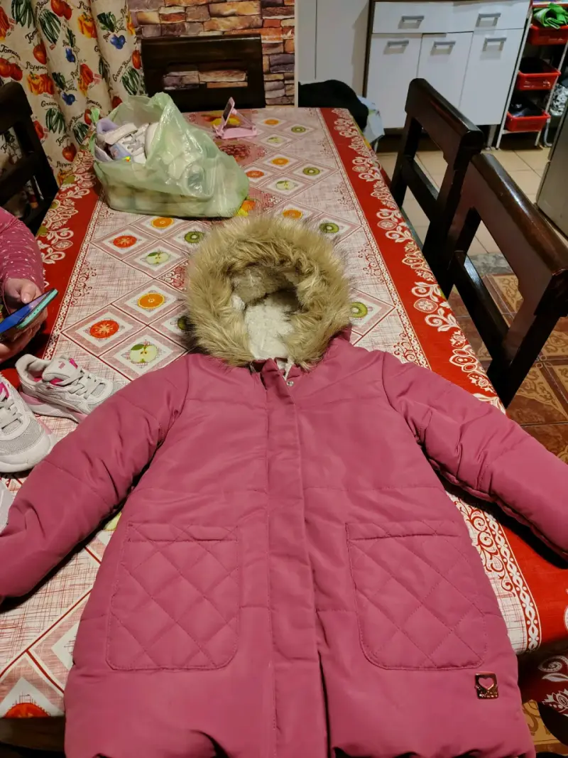 Abrigo de invierno para niña con capucha - 2