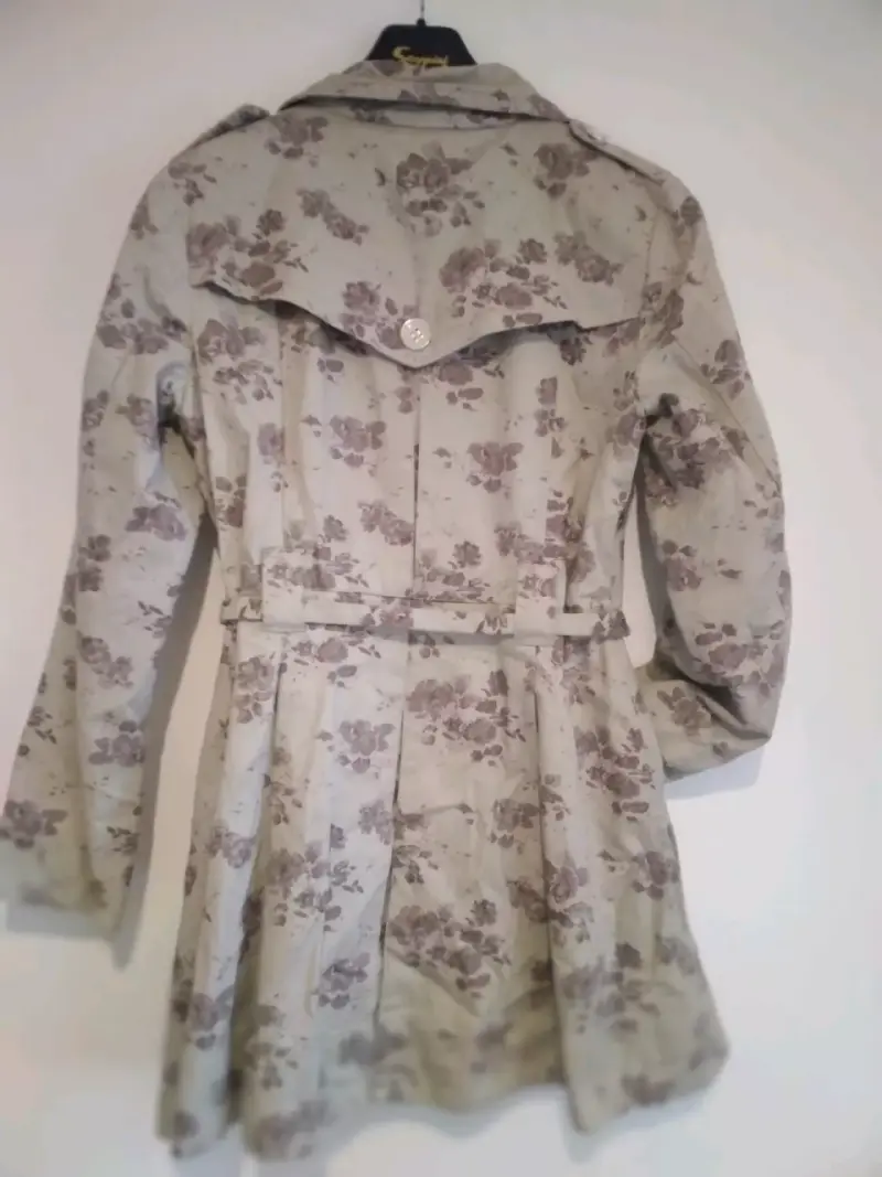 Abrigo floral beige Basement para mujer - 2