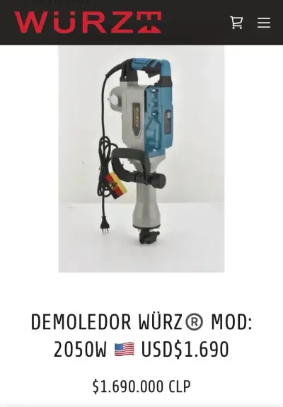Demoledor Würz 2050W con Maleta - miniatura 1