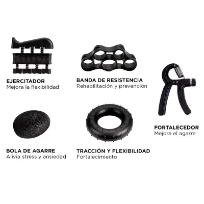 Set 5 en 1 Hand Grip + Ejercitador de Antebrazo - miniatura 3