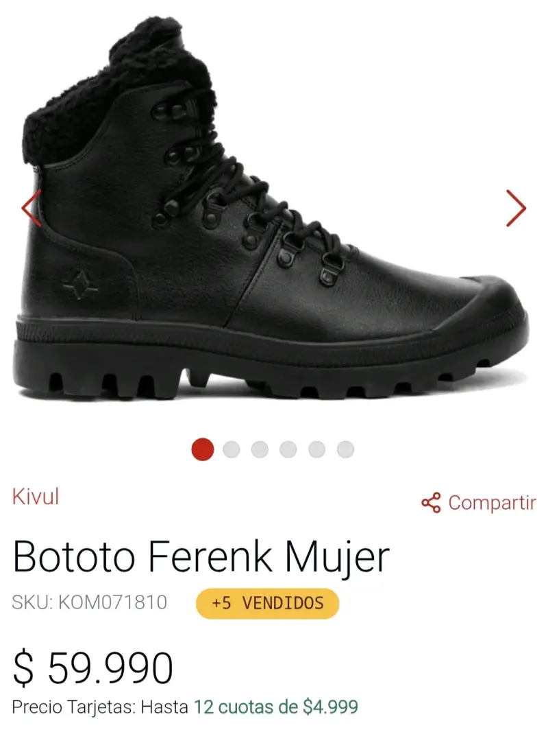 Bototos Ferenk Mujer Kivul Negros - 1