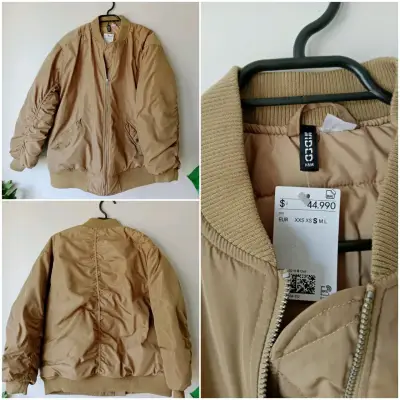 Chaqueta bomber beige H&M - miniatura 4
