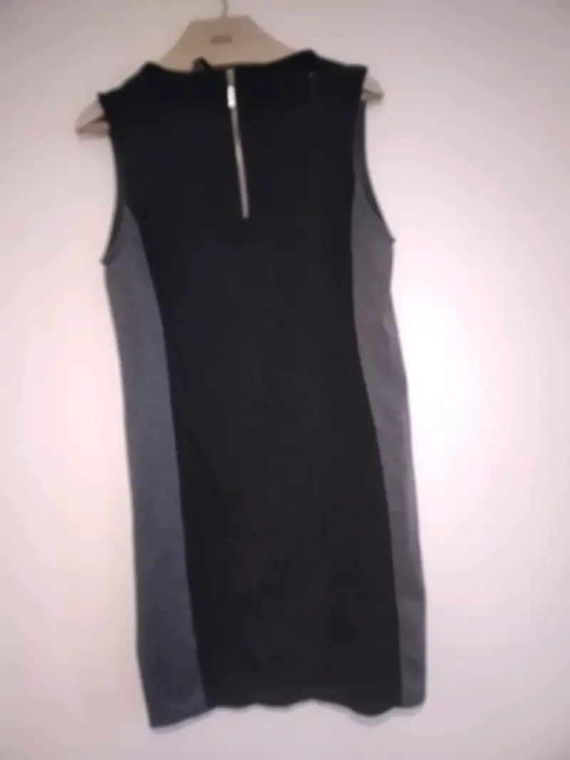 Vestido ajustado negro y gris talla S - 2