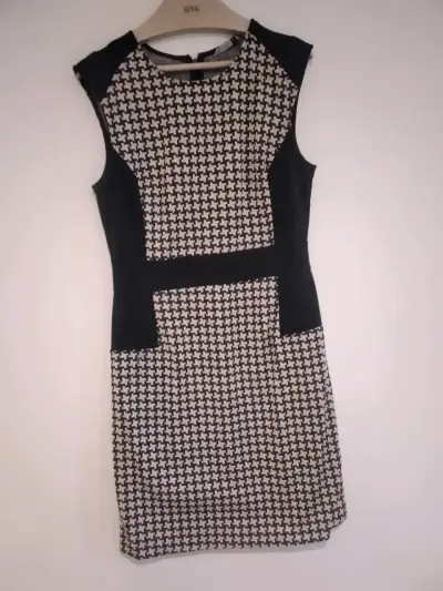 Vestido sin mangas blanco y negro talla S - miniatura 3