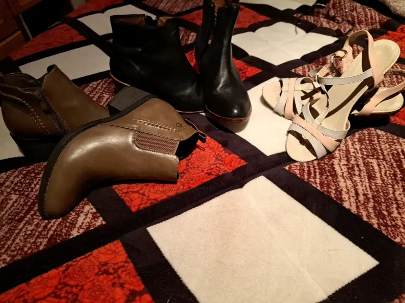 Botines de cuero negro talla 38,mujer - 1