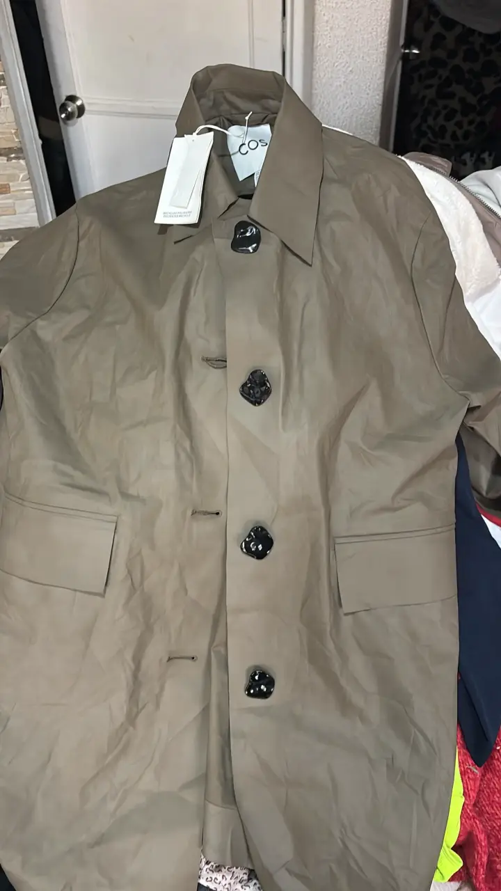 Abrigo beige de poliéster reciclado COS - 1