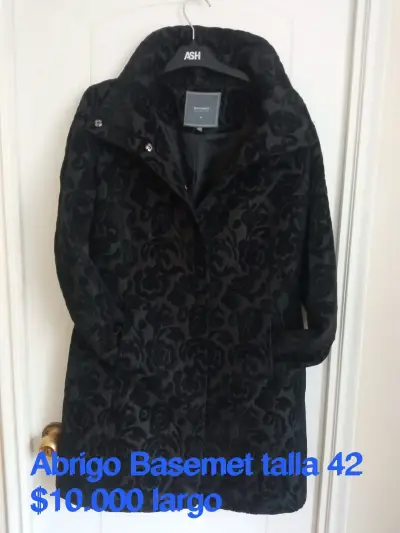 Abrigo negro Basemet talla 42 largo - miniatura 1
