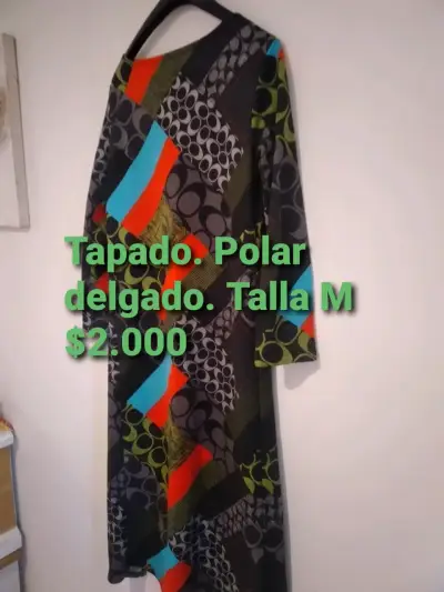 Tapado polar delgado estampado colorido talla M - miniatura 1