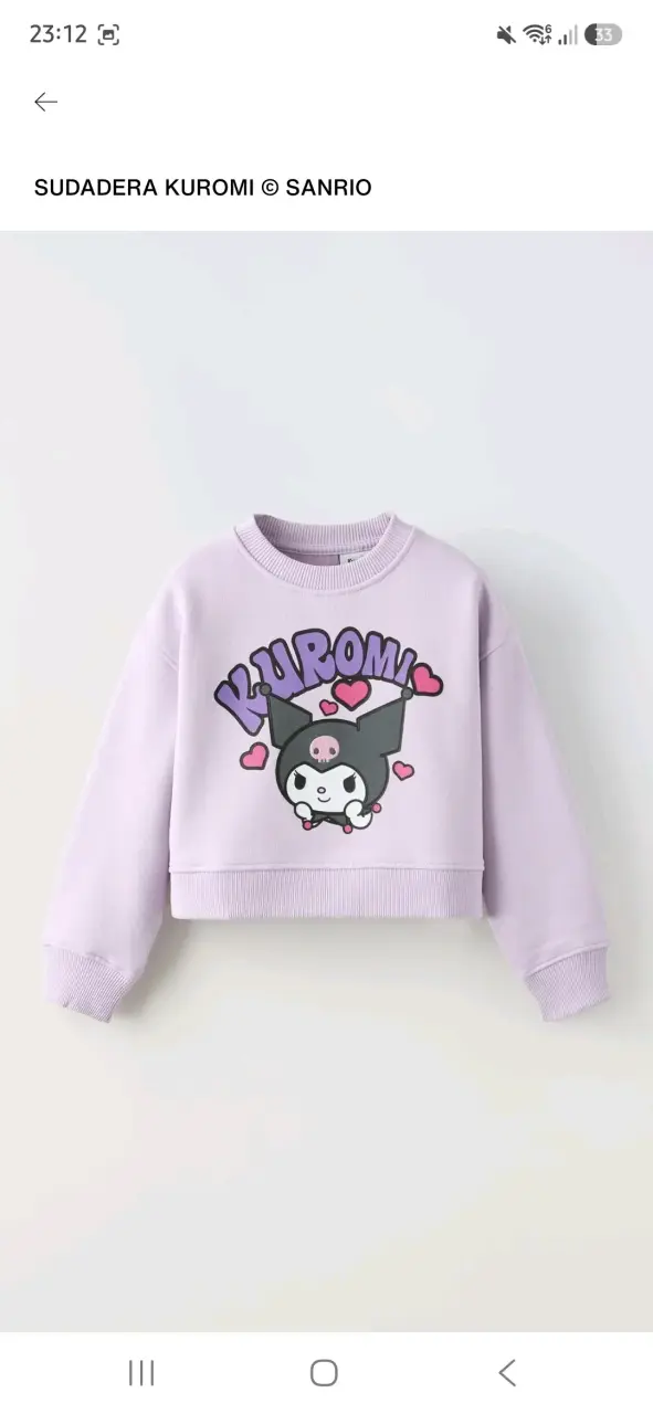 Poleron Kuromi para Niñas Zara - 1