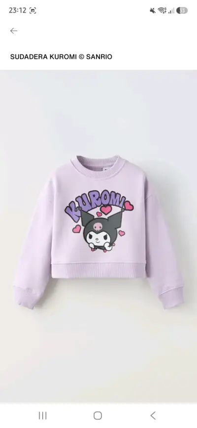 Poleron Kuromi para Niñas Zara - miniatura 1