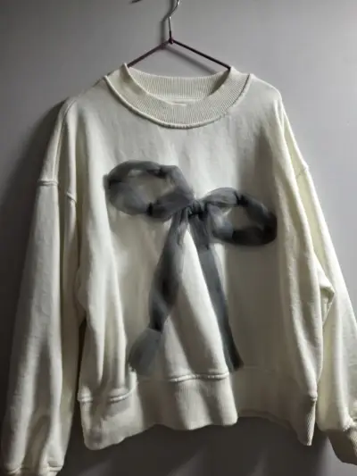 Poleron Zara con lazo de tul para niñas - miniatura 2