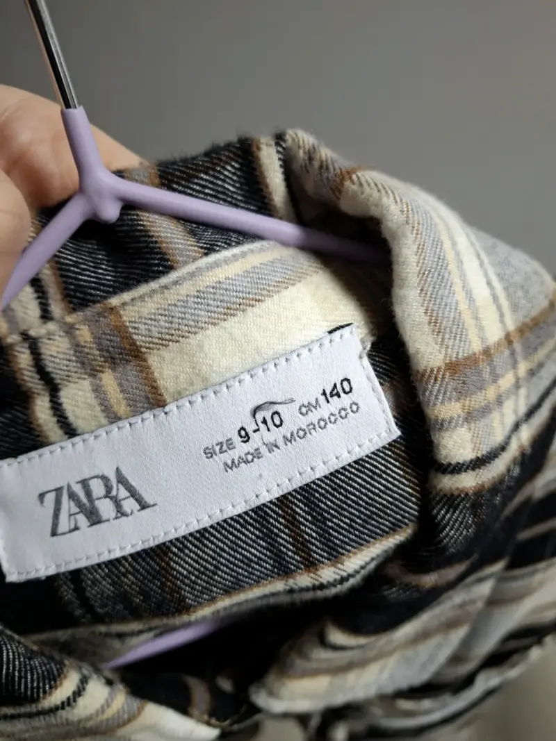 Camisa a cuadros con bolsillo para niñas Zara - 4