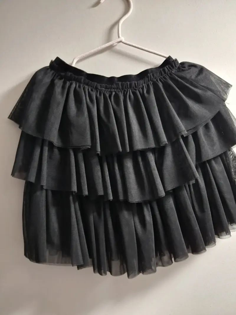 Falda de tul con volantes negra Zara - 2