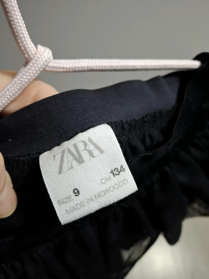 Falda de tul con volantes negra Zara - 3