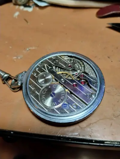 Reloj de bolsillo Certina vintage con cadena - miniatura 2