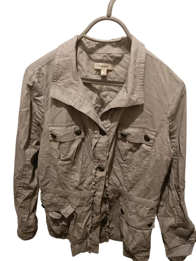 Chaqueta casual beige para mujer Dressbarn