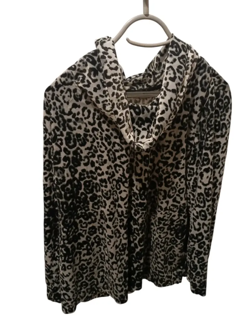 Abrigo de Leopardo con Capucha para Mujer