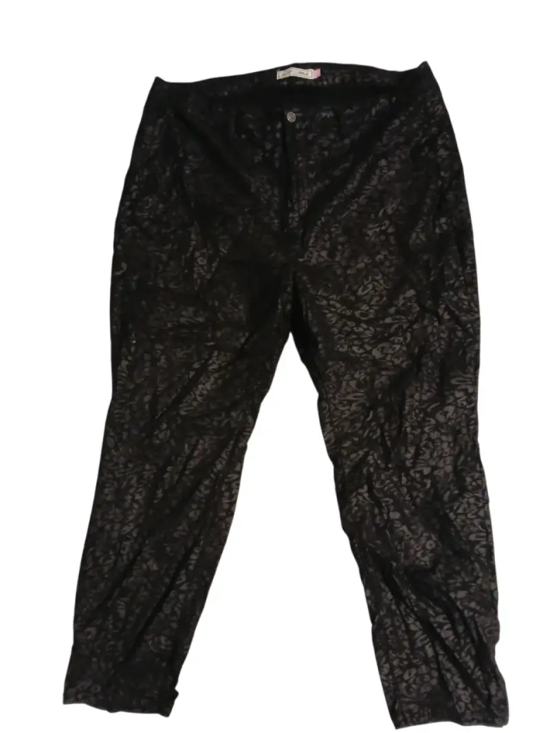 Pantalones negros estampados para mujer
