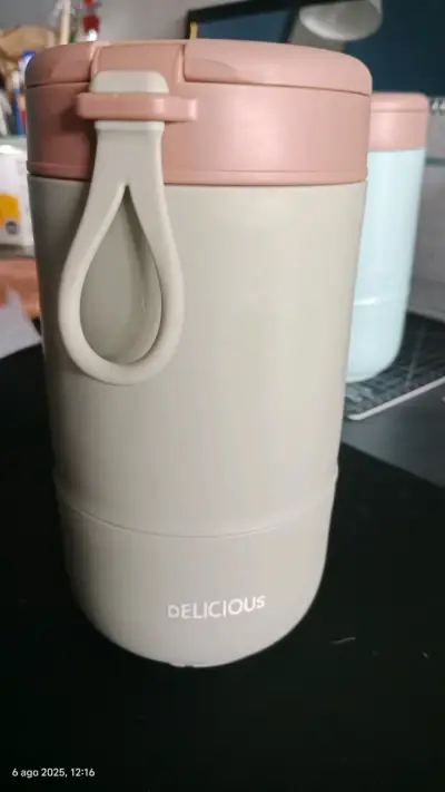 Termo de comida con compartimentos y cuchara - miniatura 1